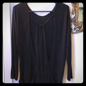 Black open back/sling back long sleeve shirt!